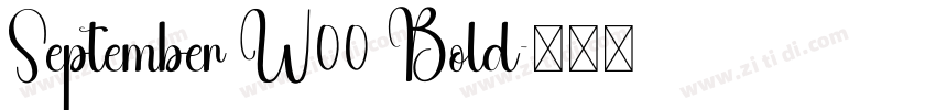 September W00 Bold字体转换